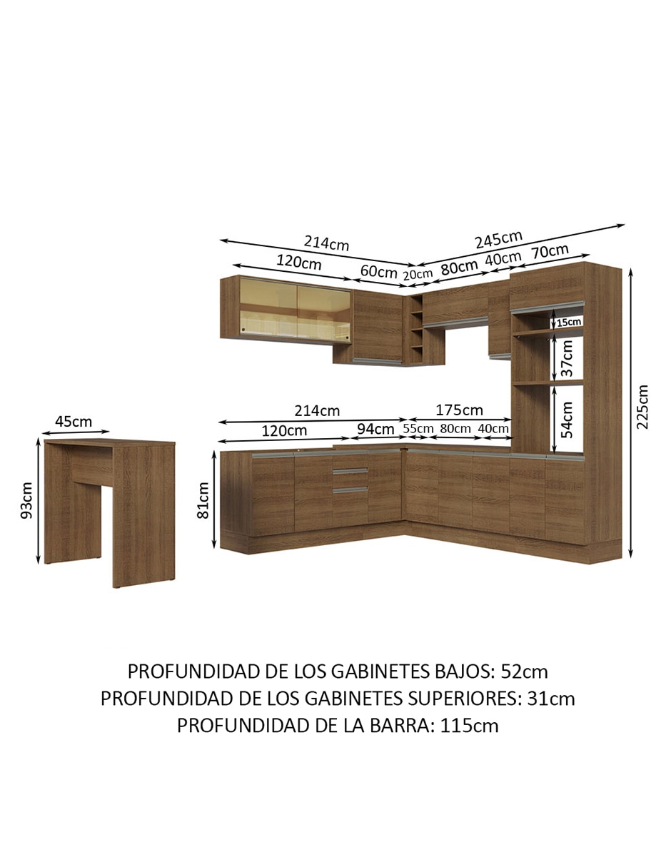 Cocina integral madera 14