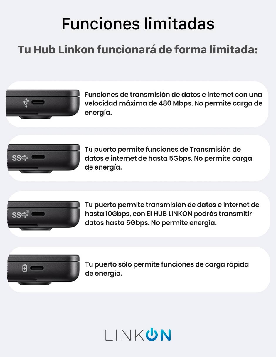 Hub Linkon USB 5 en 1 de 5 contactos