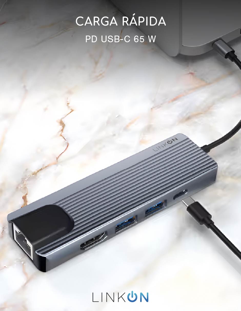Hub Linkon USB 5 en 1 de 5 contactos