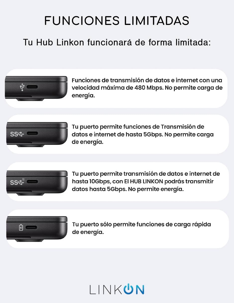 Hub Linkon USB 5 en 1 de 5 contactos