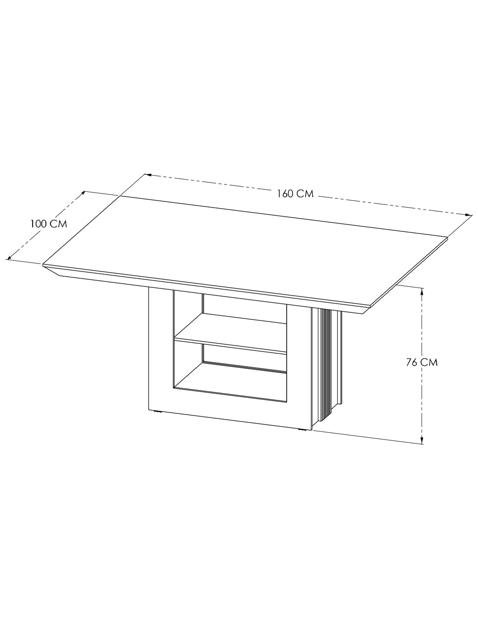 Mesa de comedor armable tremont 7