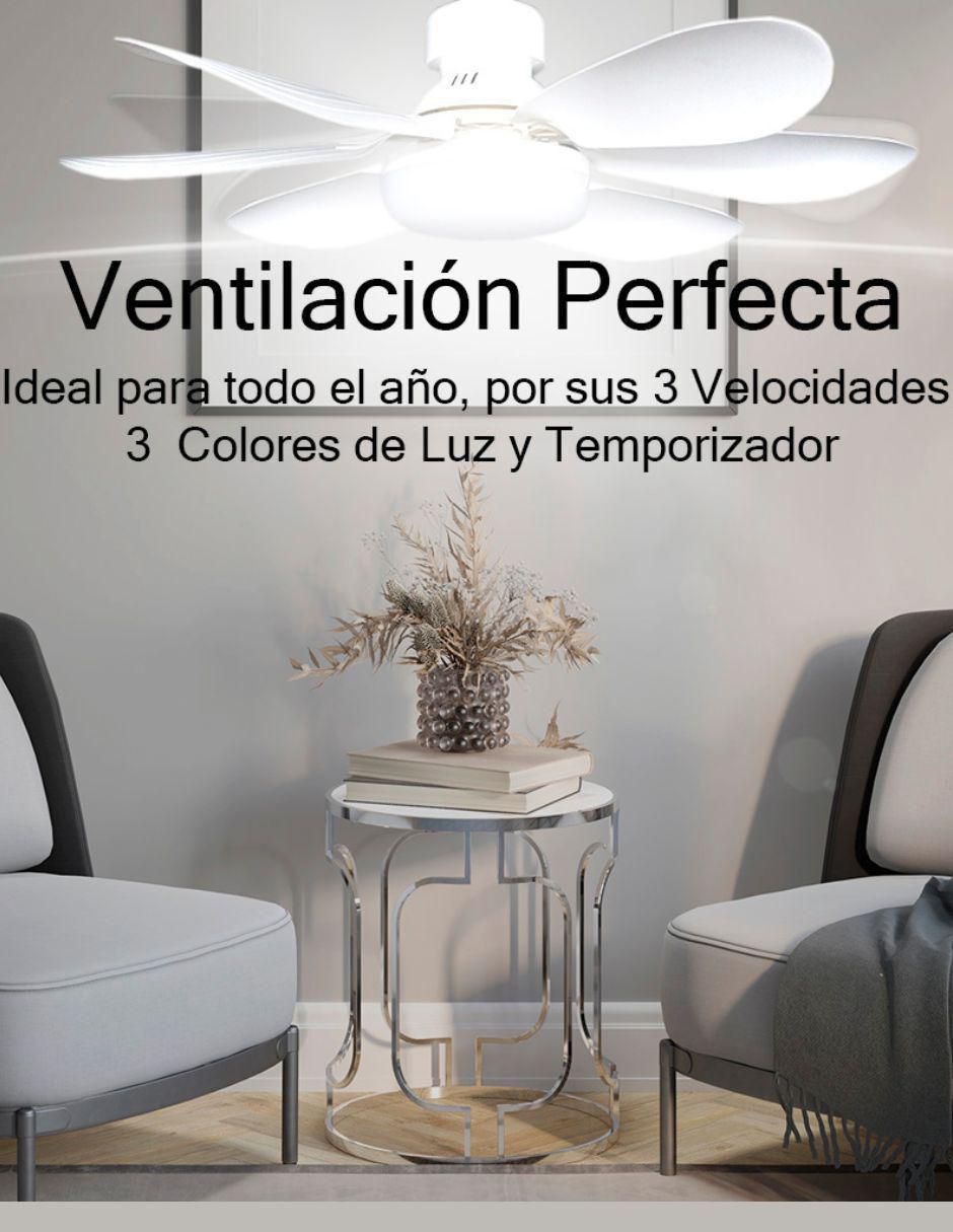 Ventilador de techo con control remoto 3 velocidades 4