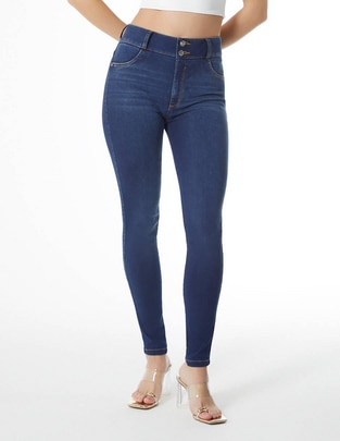 Jeans skinny Studio básico a la cintura para mujer Jeans skinny Studio básico a la cintura para mujer