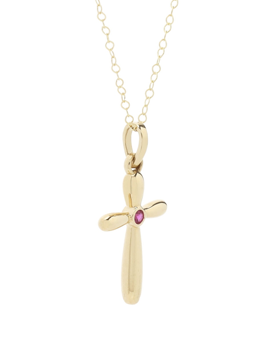 Collar cruz de oro 14 K 3