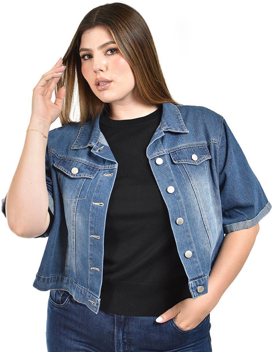 Chamarra casual de mezclilla para mujer Chamarra casual de mezclilla para mujer