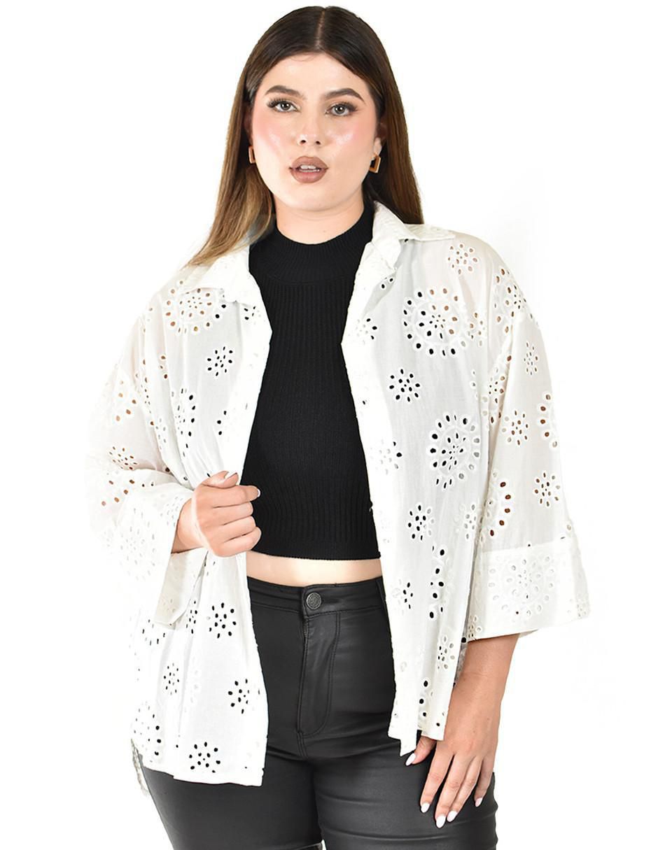 Blusa camisera manga 3/4 para mujer 1
