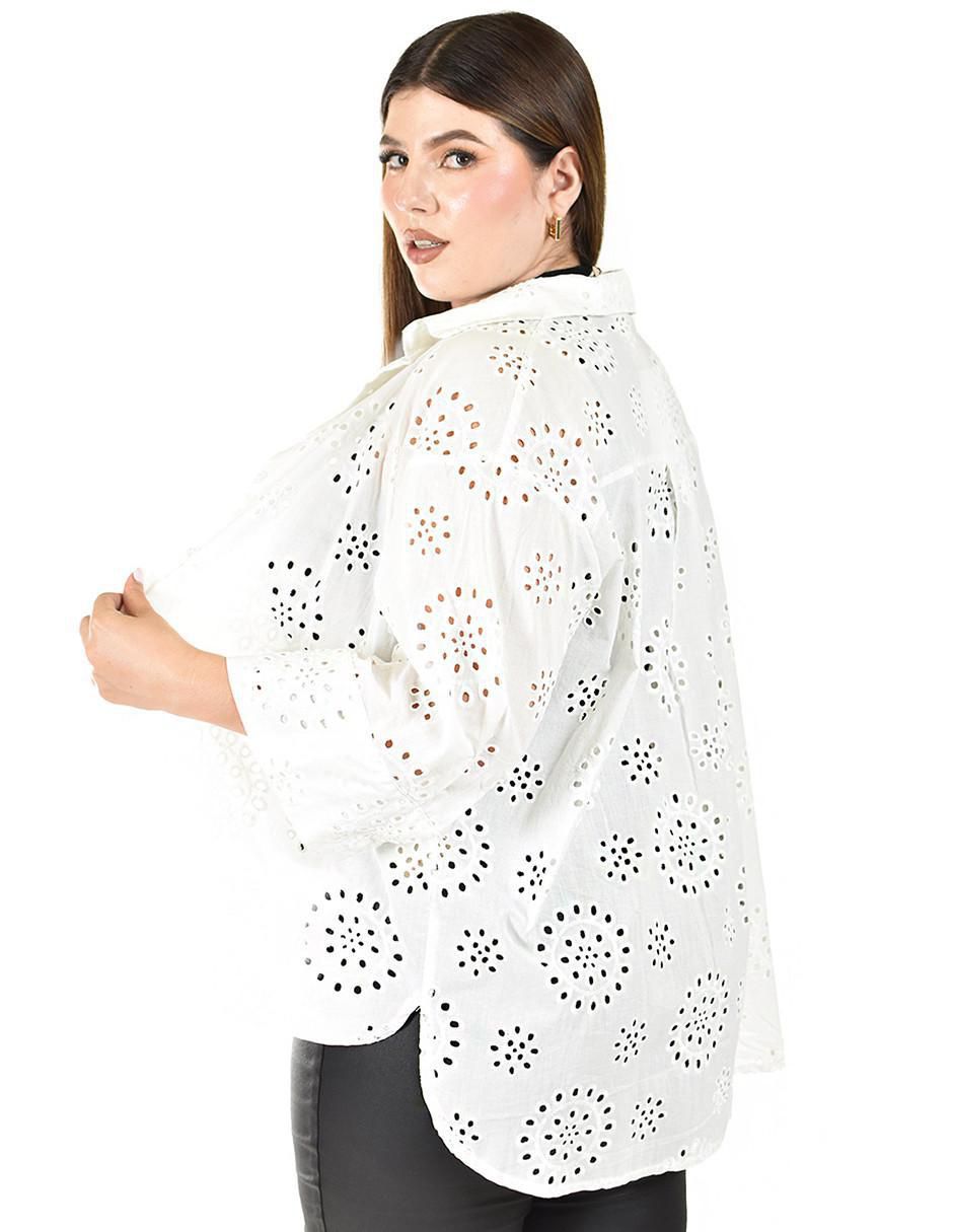 Blusa camisera manga 3/4 para mujer 8