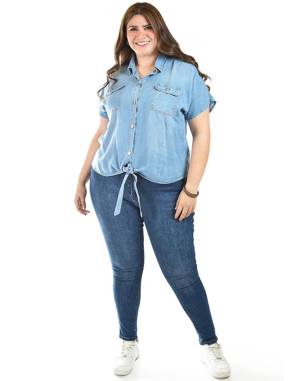 Blusa camisera manga corta para mujer 10