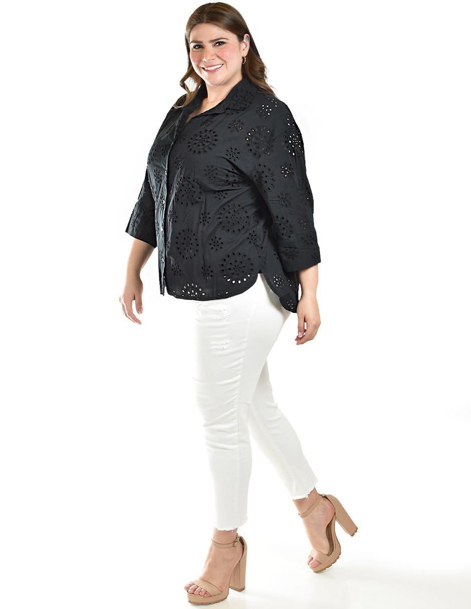 Blusa camisera manga 3/4 para mujer 13