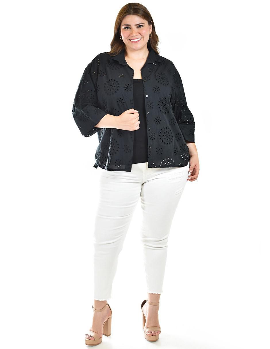 Blusa camisera manga 3/4 para mujer 14
