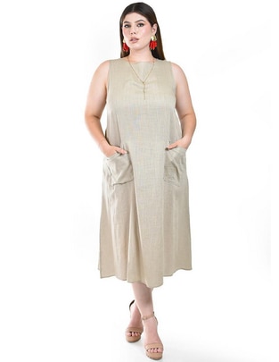 Vestido midi casual para mujer Vestido midi casual para mujer