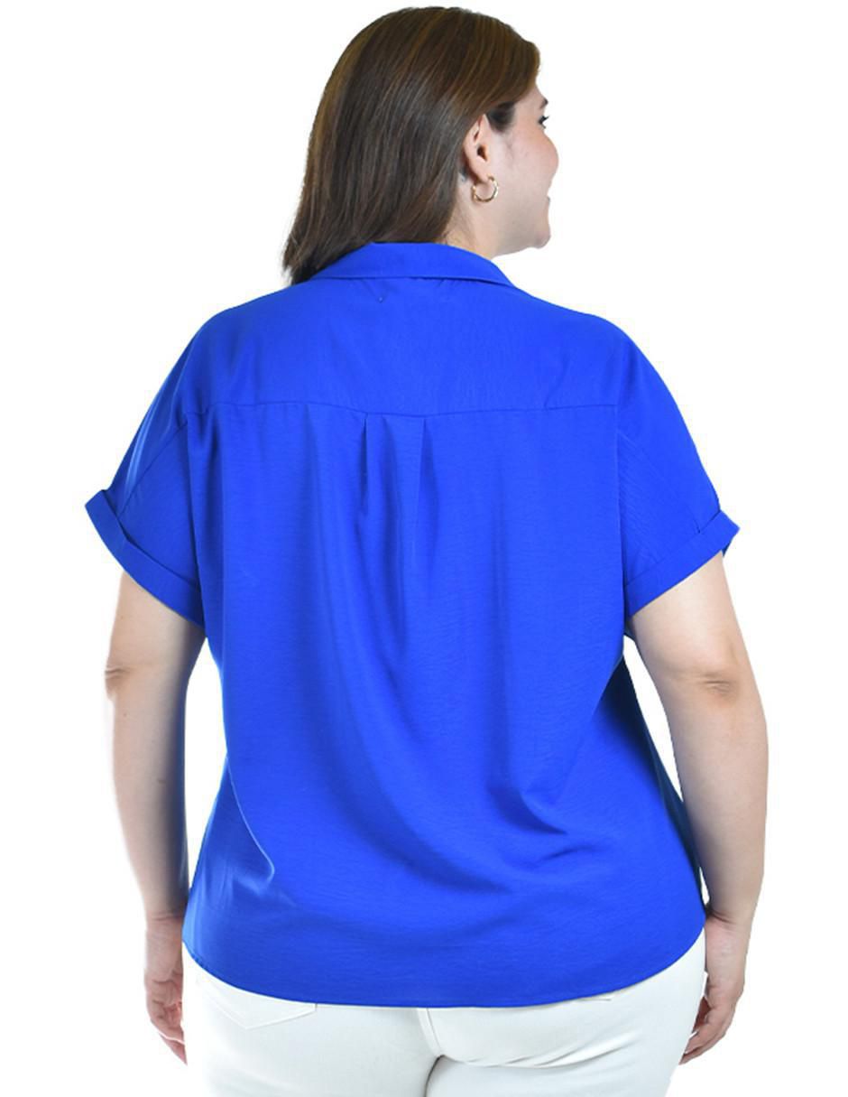 Blusa camisera manga corta para mujer 8