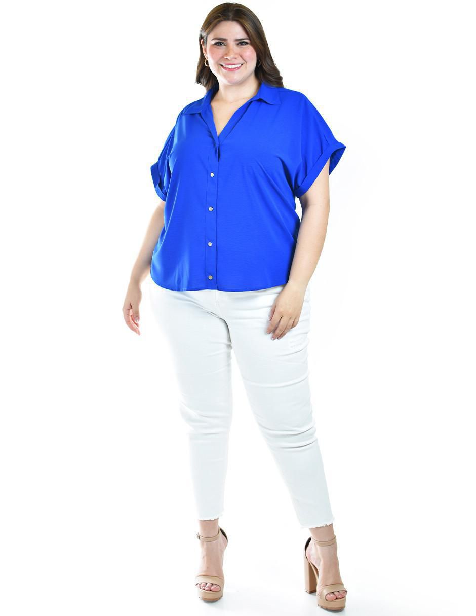 Blusa camisera manga corta para mujer 10