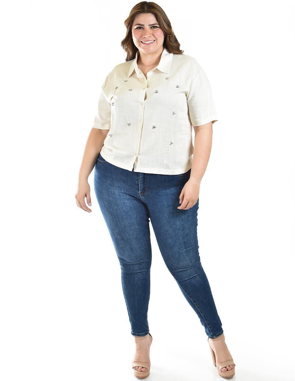 Blusa camisera manga corta para mujer 10