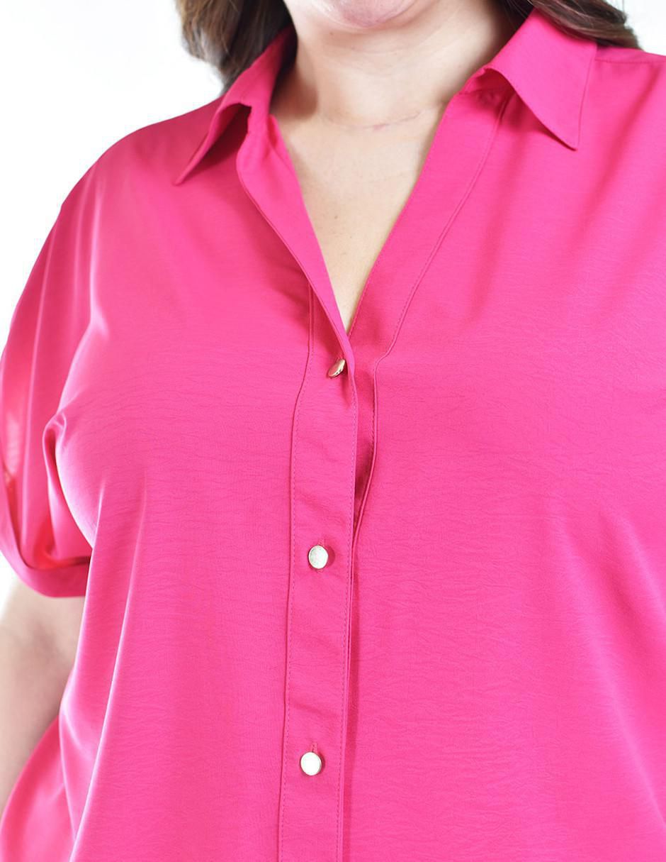 Blusa camisera manga corta para mujer 9