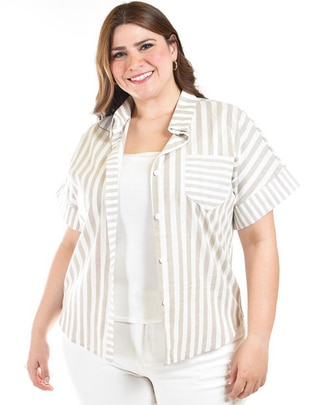 Blusa camisera manga corta para mujer 1