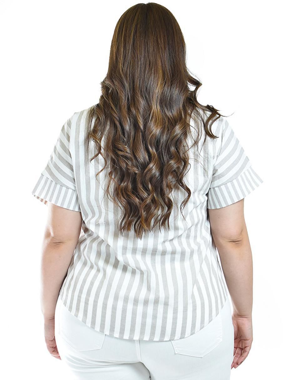 Blusa camisera manga corta para mujer 9