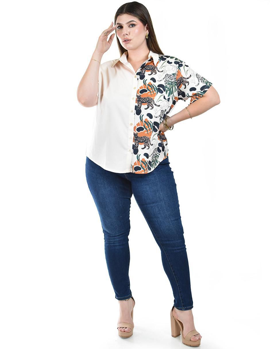 Blusa camisera manga corta para mujer 10