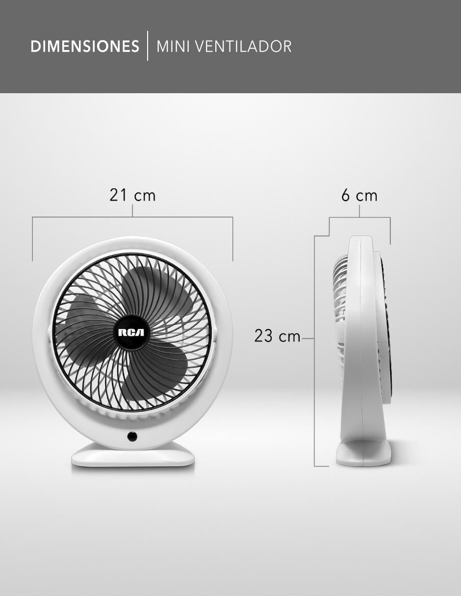 MINI VENTILADOR RC-V1 , BLANCO 9