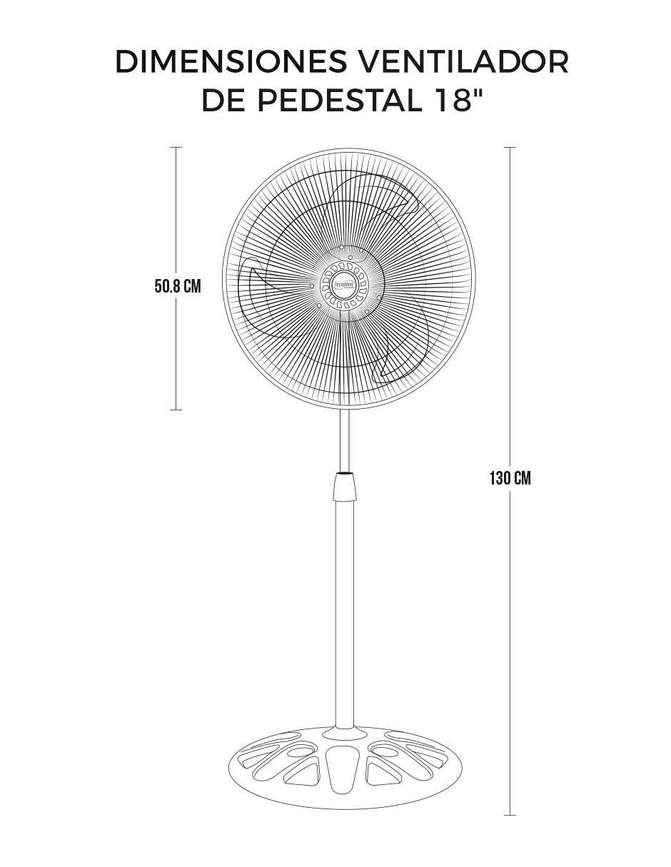 Ventilador de pedestal 3 velocidades 4