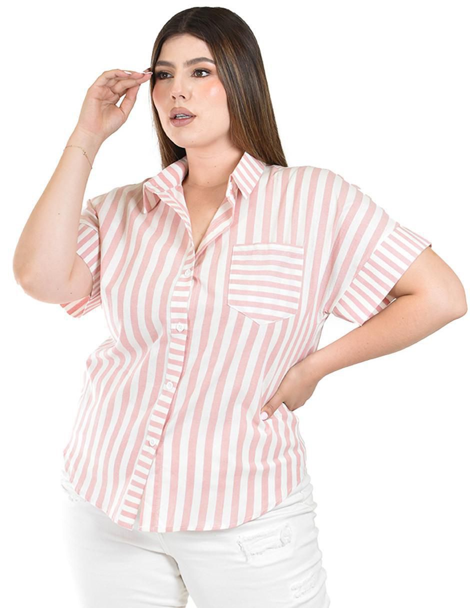 Blusa camisera manga corta para mujer 1