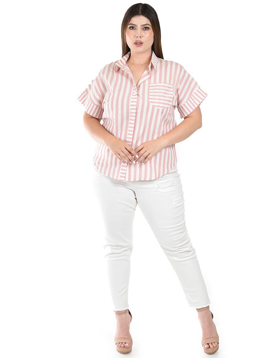 Blusa camisera manga corta para mujer 10