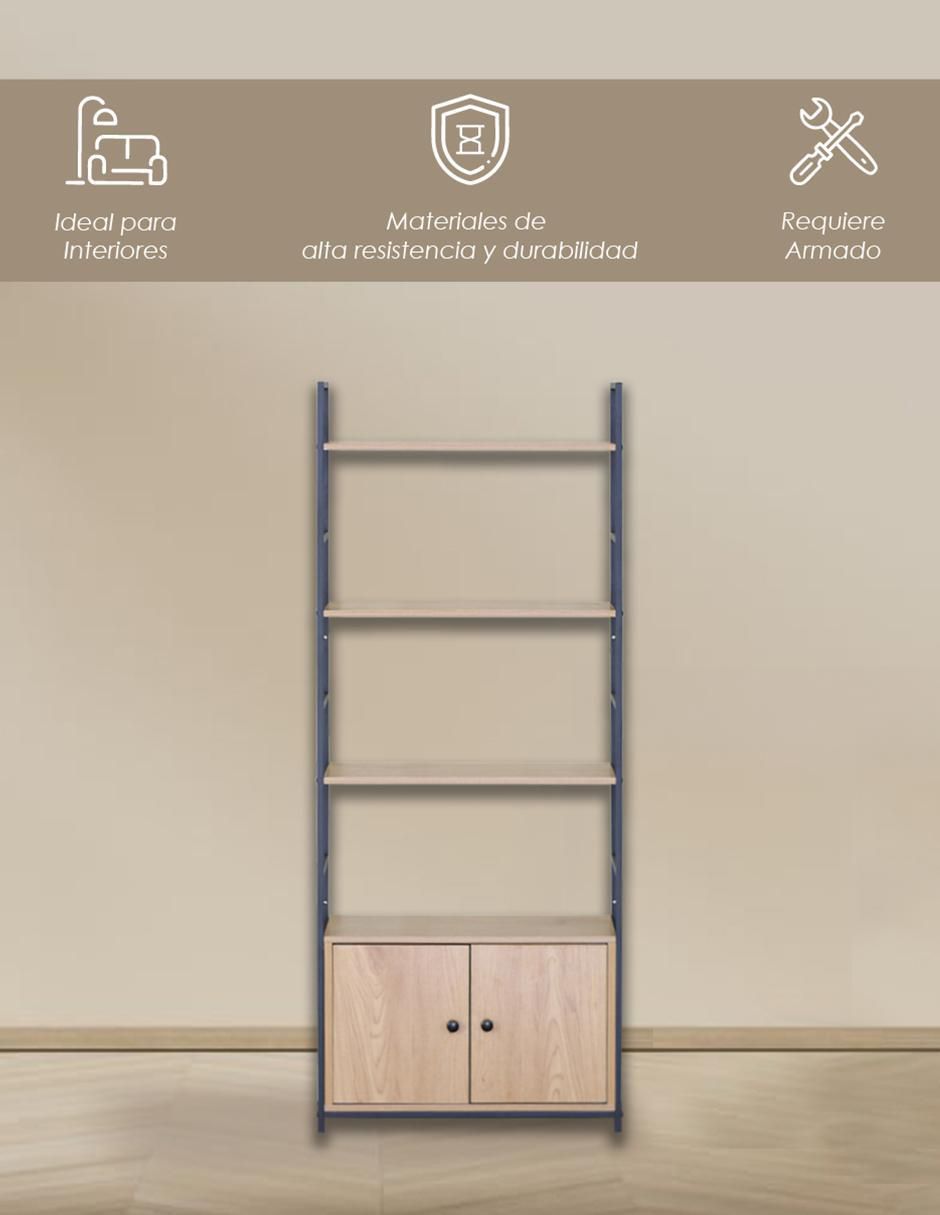Librero armable Tokio Maple de melamina 7