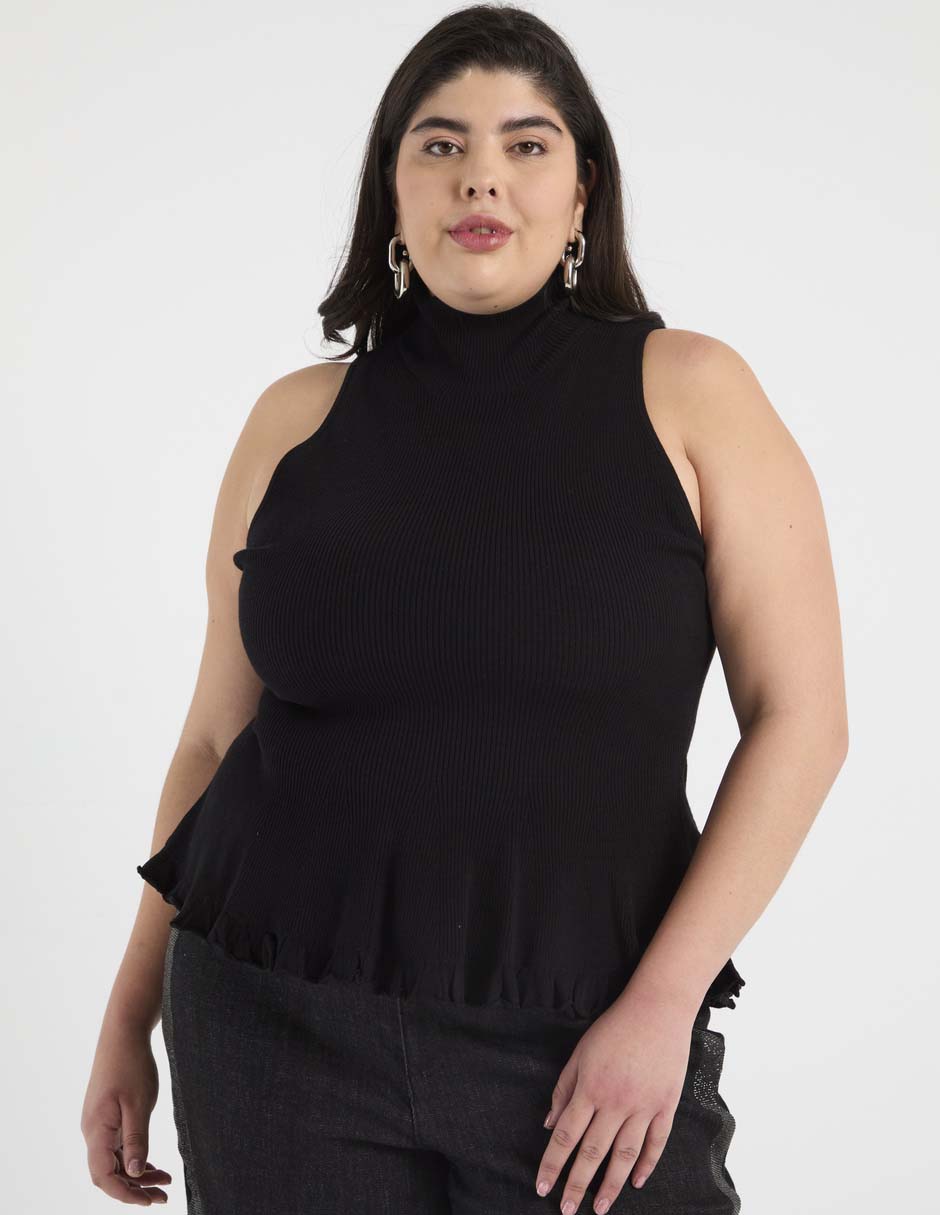 Top cuello alto