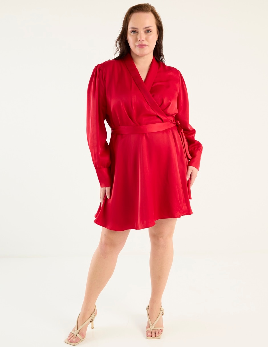 Vestido corto de fiesta escote V