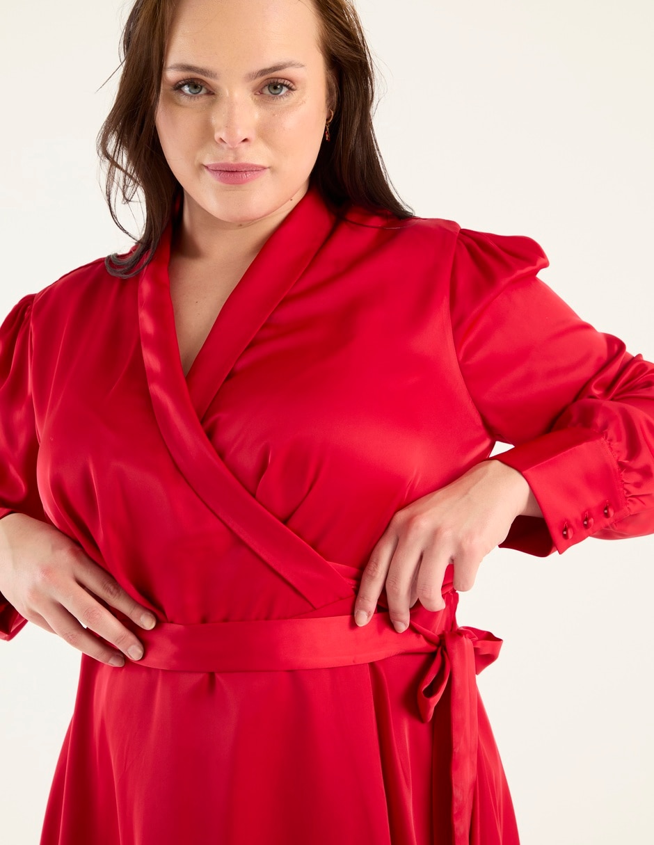 Vestido corto de fiesta escote V