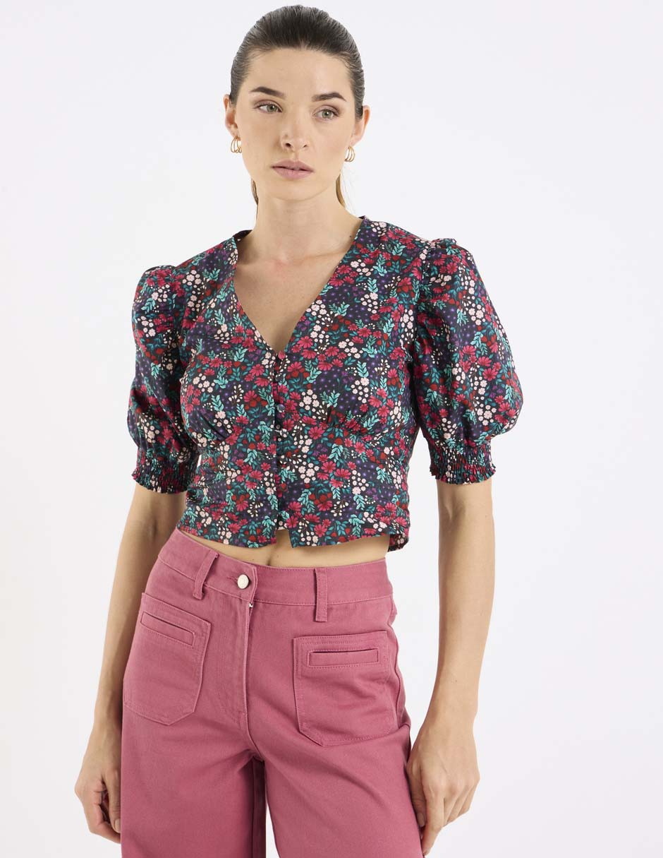 Blusa manga al codo para mujer 1