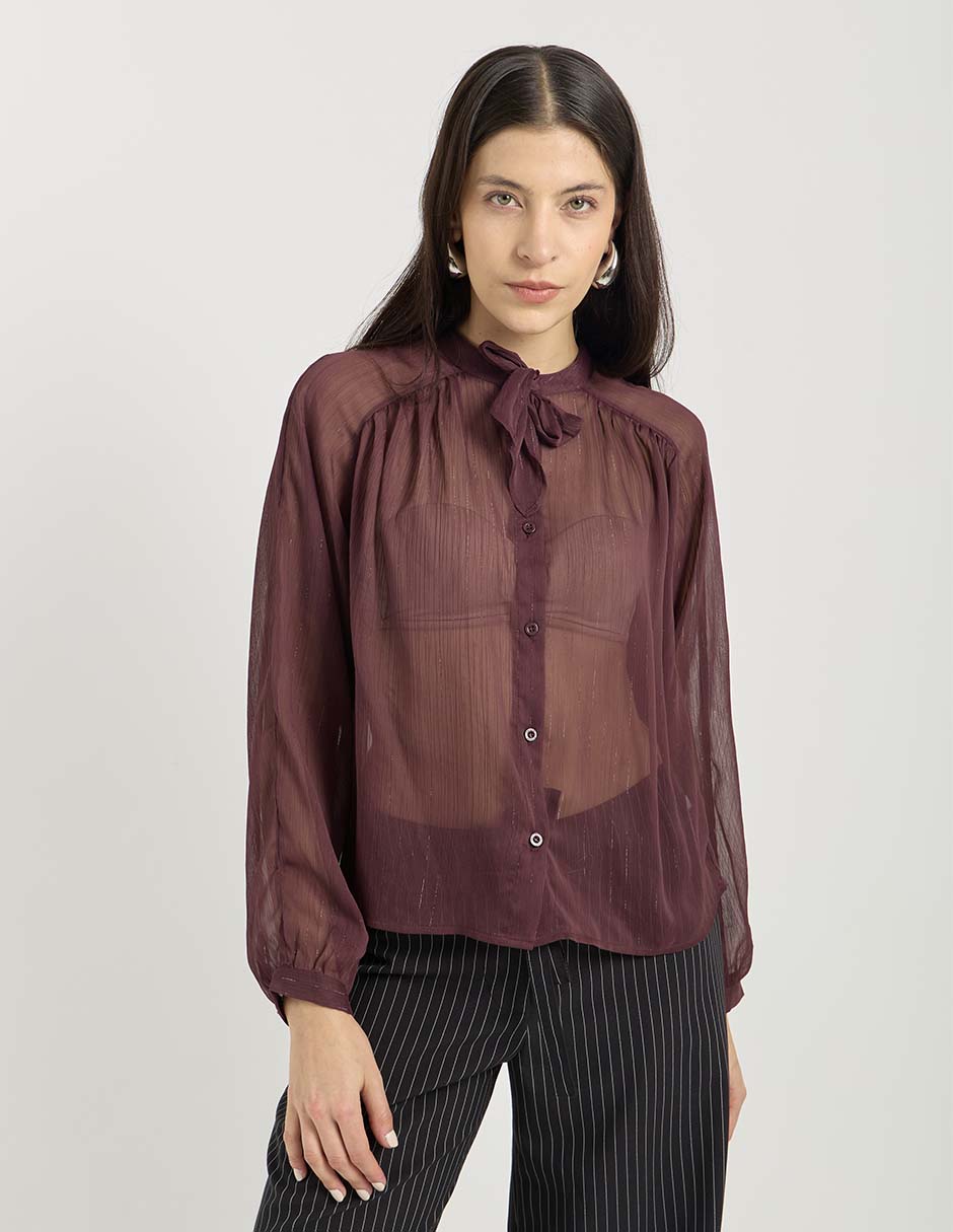 Blusa manga larga para mujer