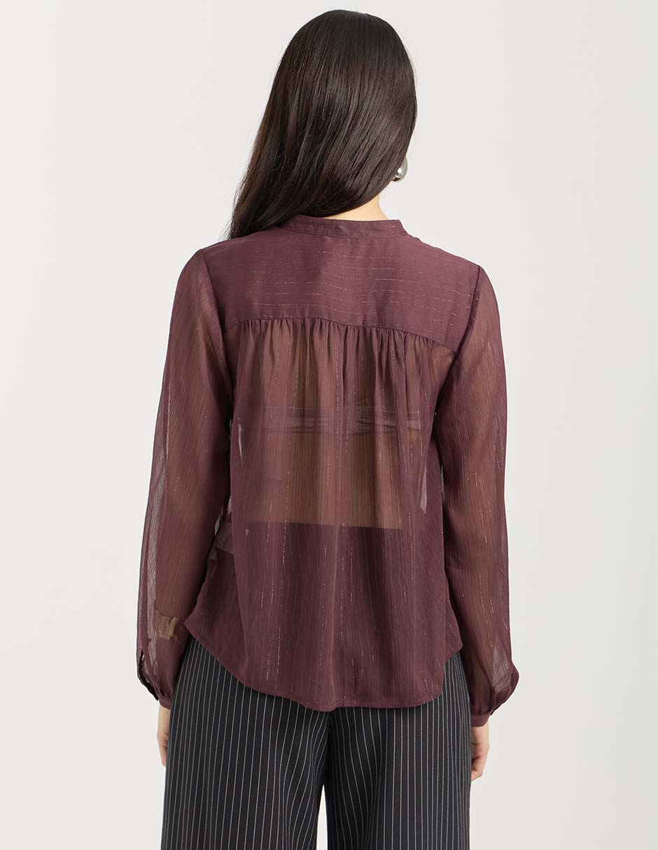 Blusa manga larga para mujer