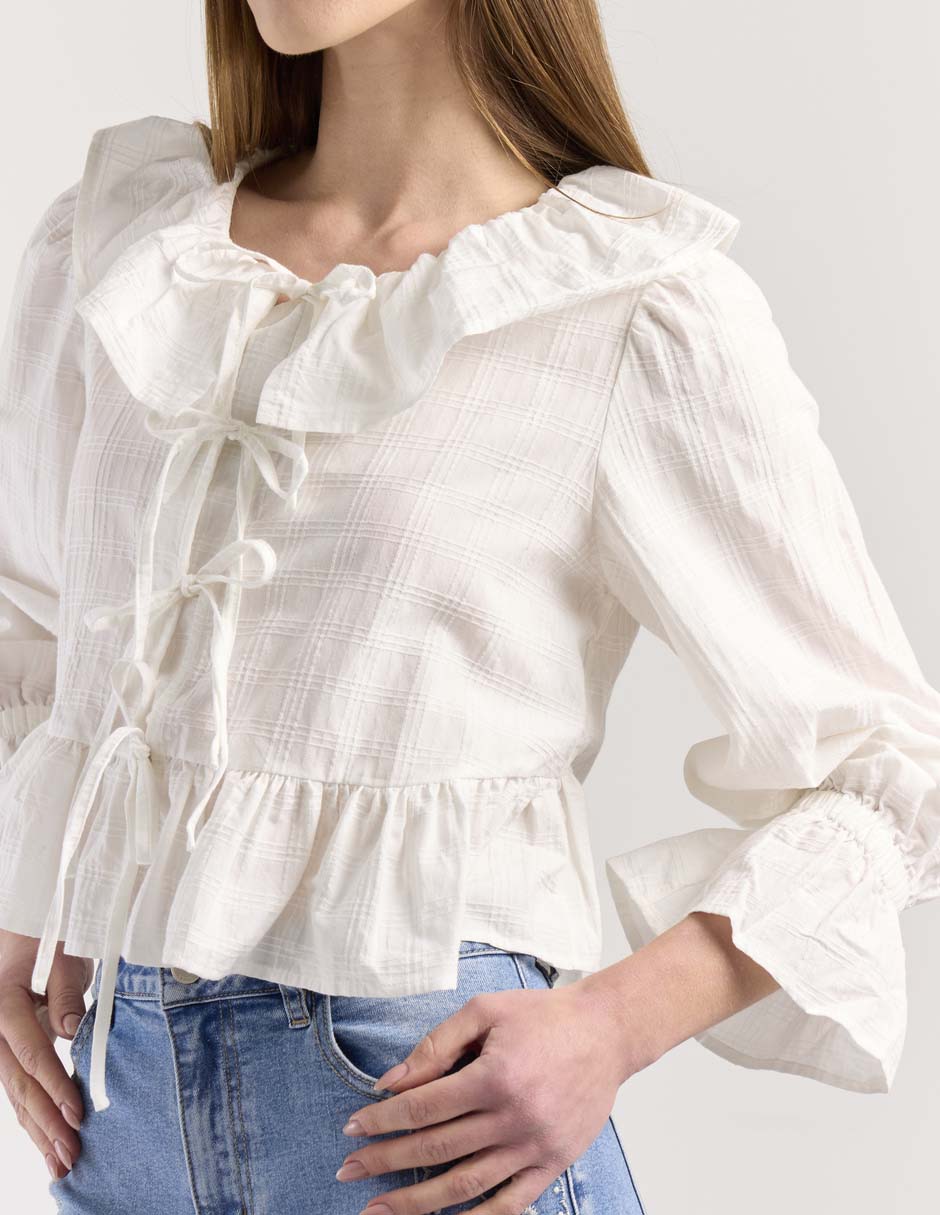 Blusa manga larga para mujer 7