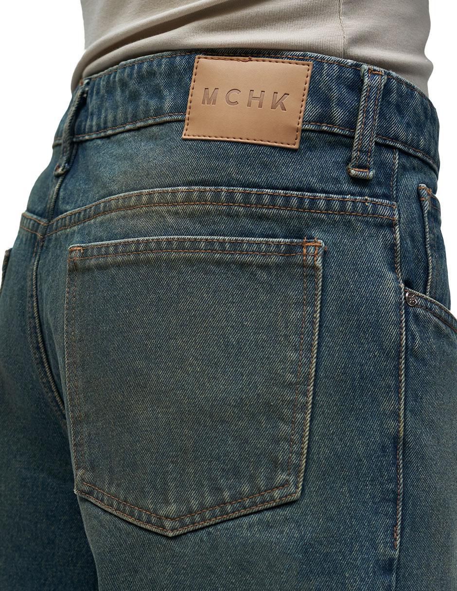 Jeans relaxed slim lavado obscuro para hombre