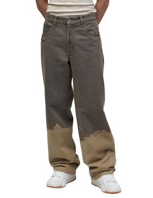 Jeans relaxed slim lavado medio para hombre