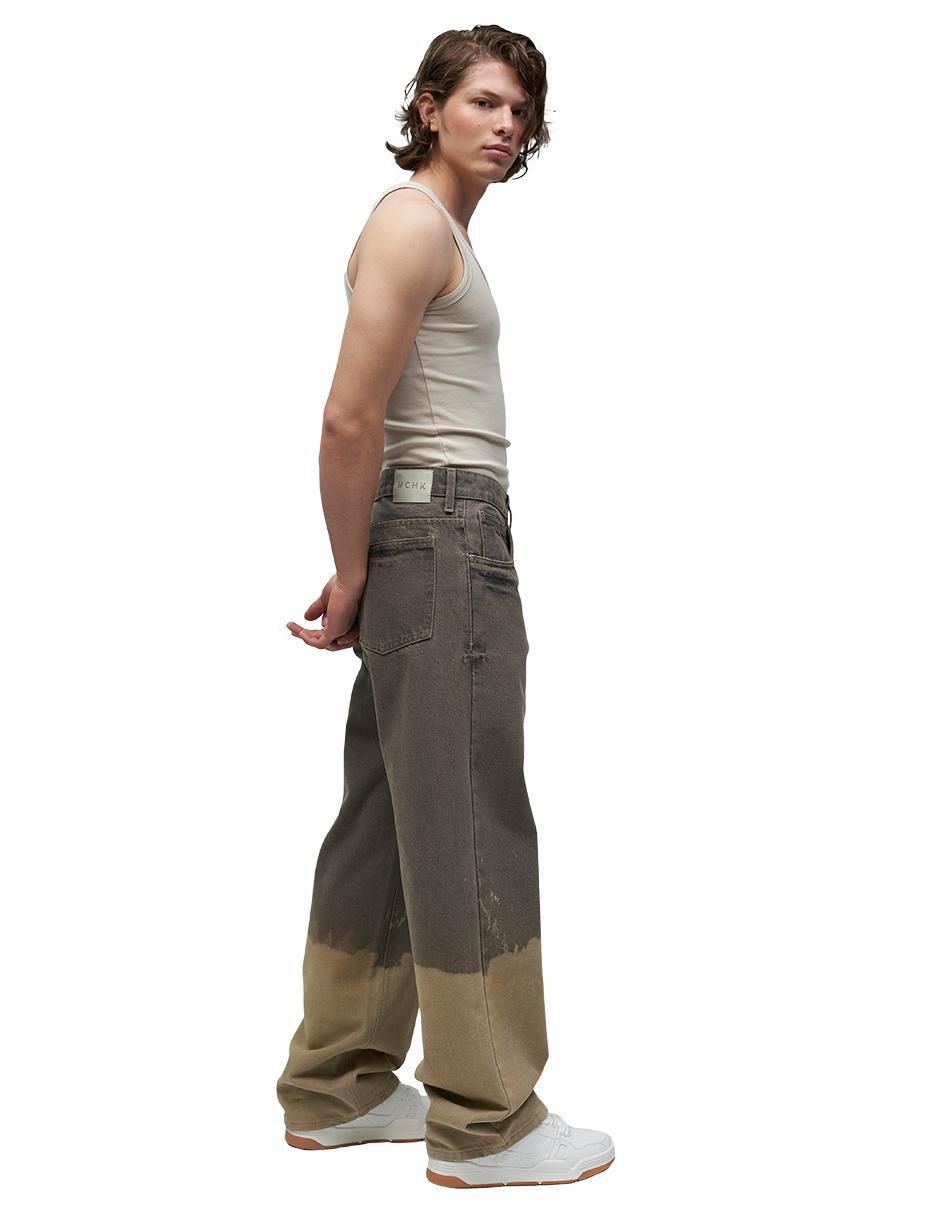 Jeans relaxed slim lavado medio para hombre