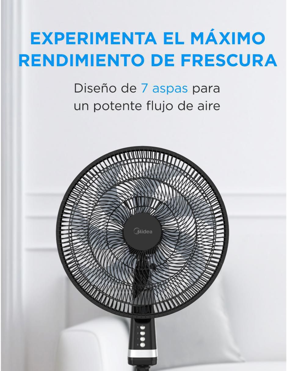 VENTILADOR DE PISO MSF18M3BK MI, NEGRO 6