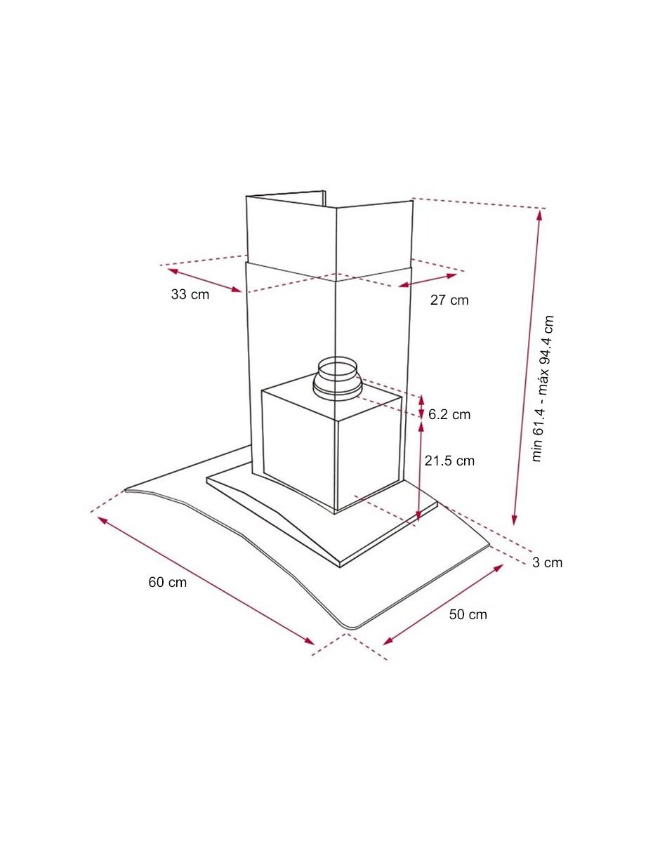 Campana de pared Teka NC 680 de acero