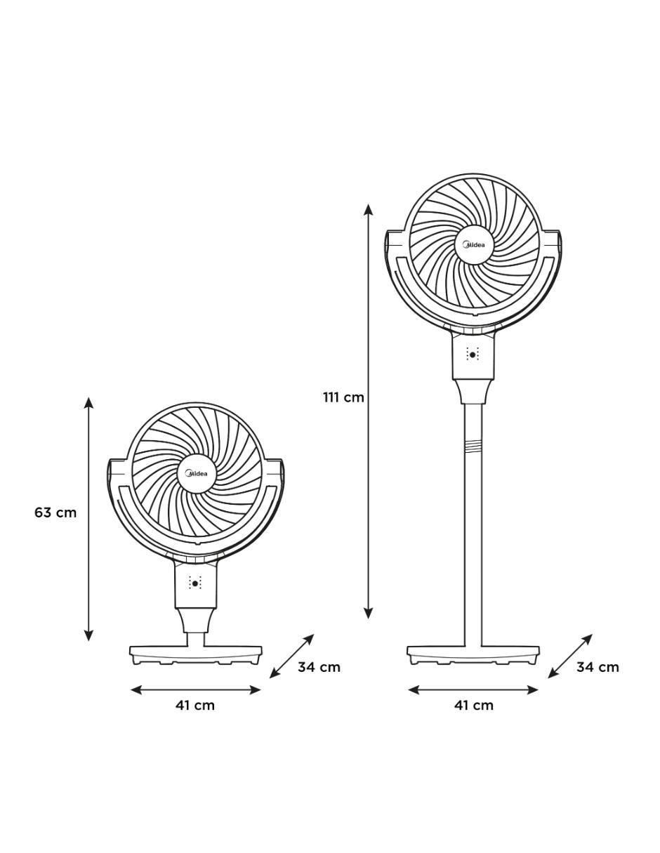 Ventilador de pedestal con control remoto 3 velocidades 10