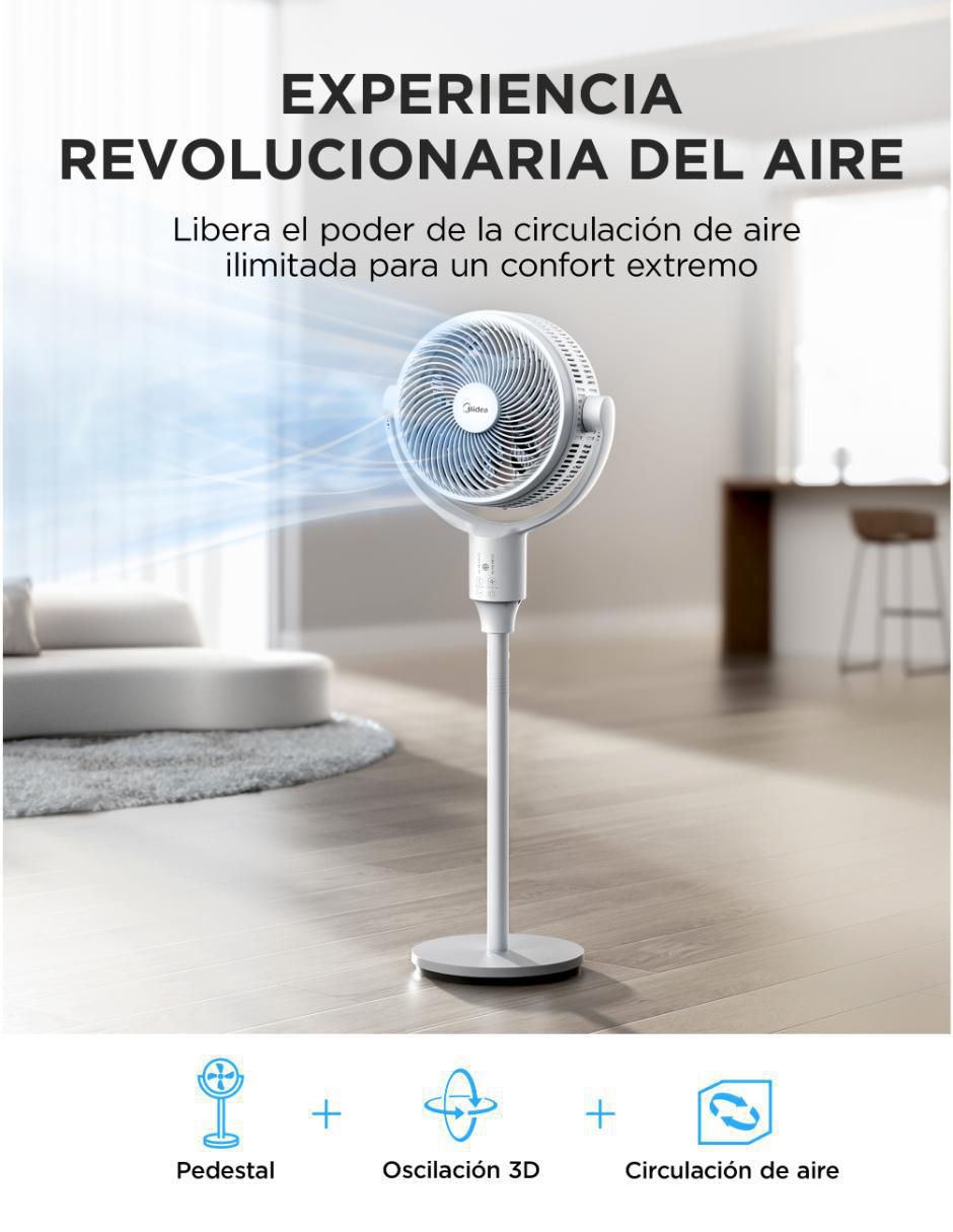 VENTILADOR DE PISO MCSF10RSBP , BLANCO 2