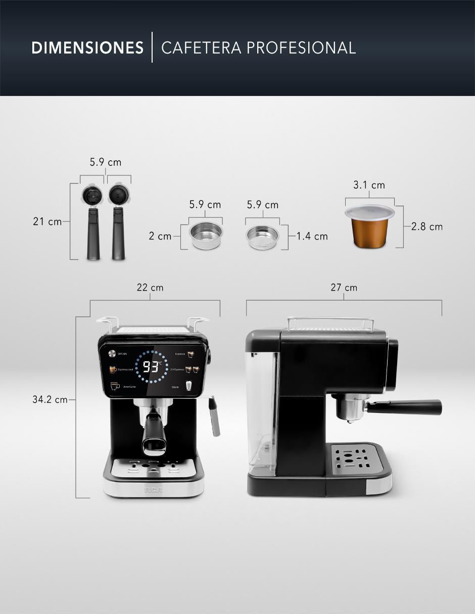 CAFETERA ELÉCTRICA RC-CA, 1.5 L, NEGRO