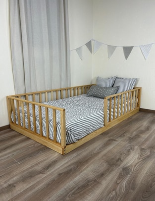 Cama baja Montessori Titi Muebles de madera pino individual