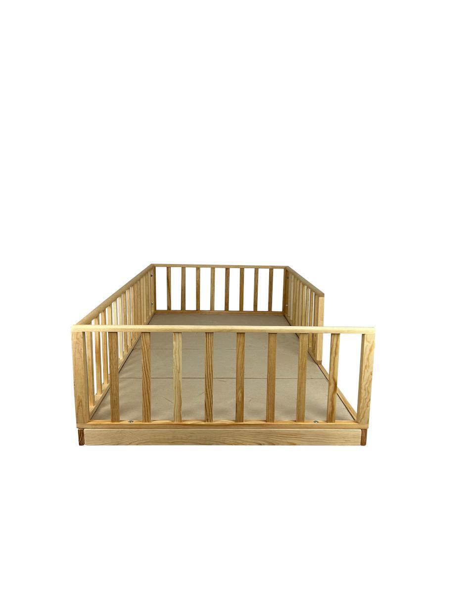 Cama baja Montessori Titi Muebles de madera pino individual