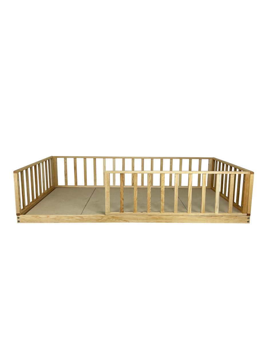 Cama baja Montessori de madera pino individual Cama baja Montessori de madera pino individual