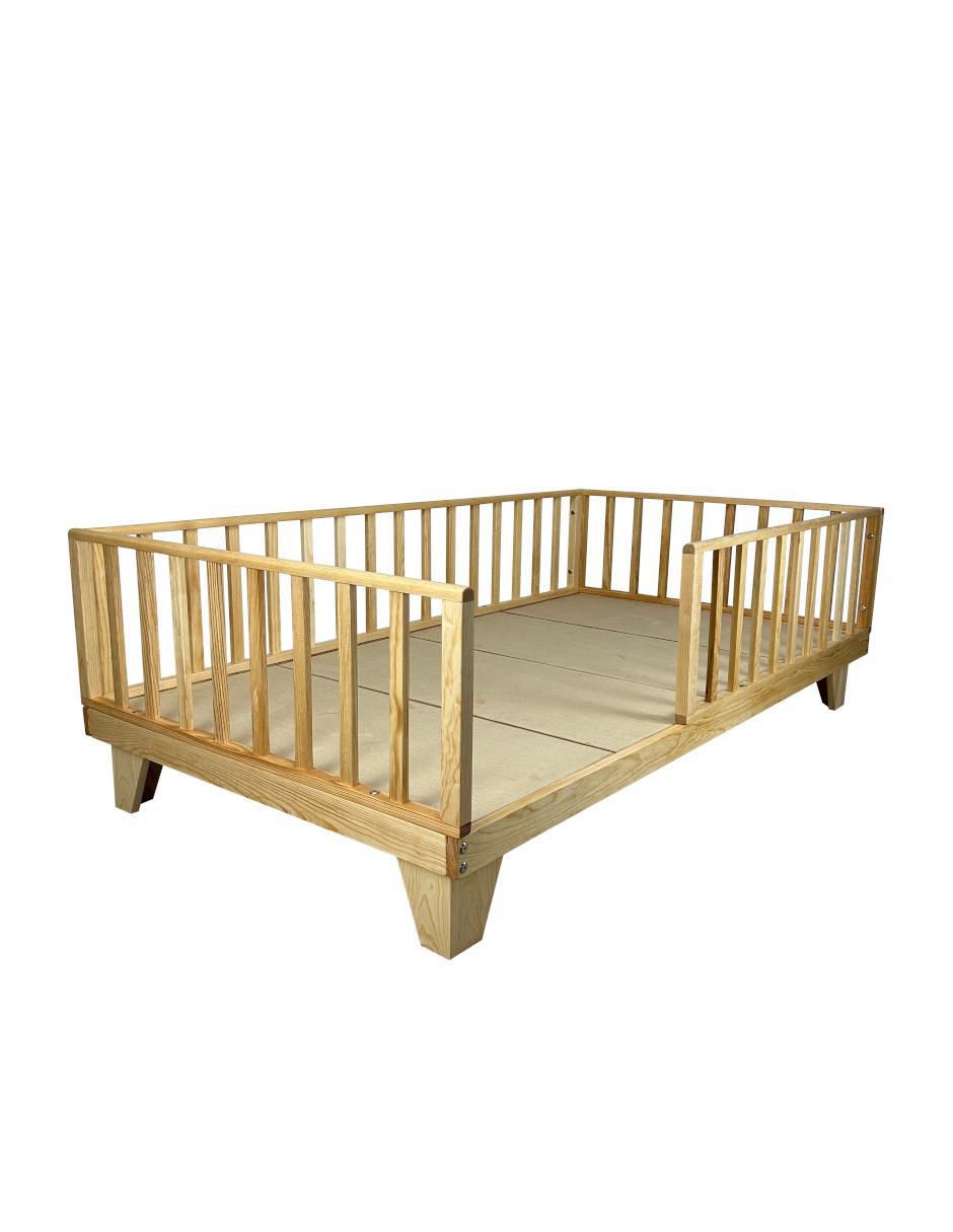 Cama baja Montessori Titi Muebles de madera pino individual