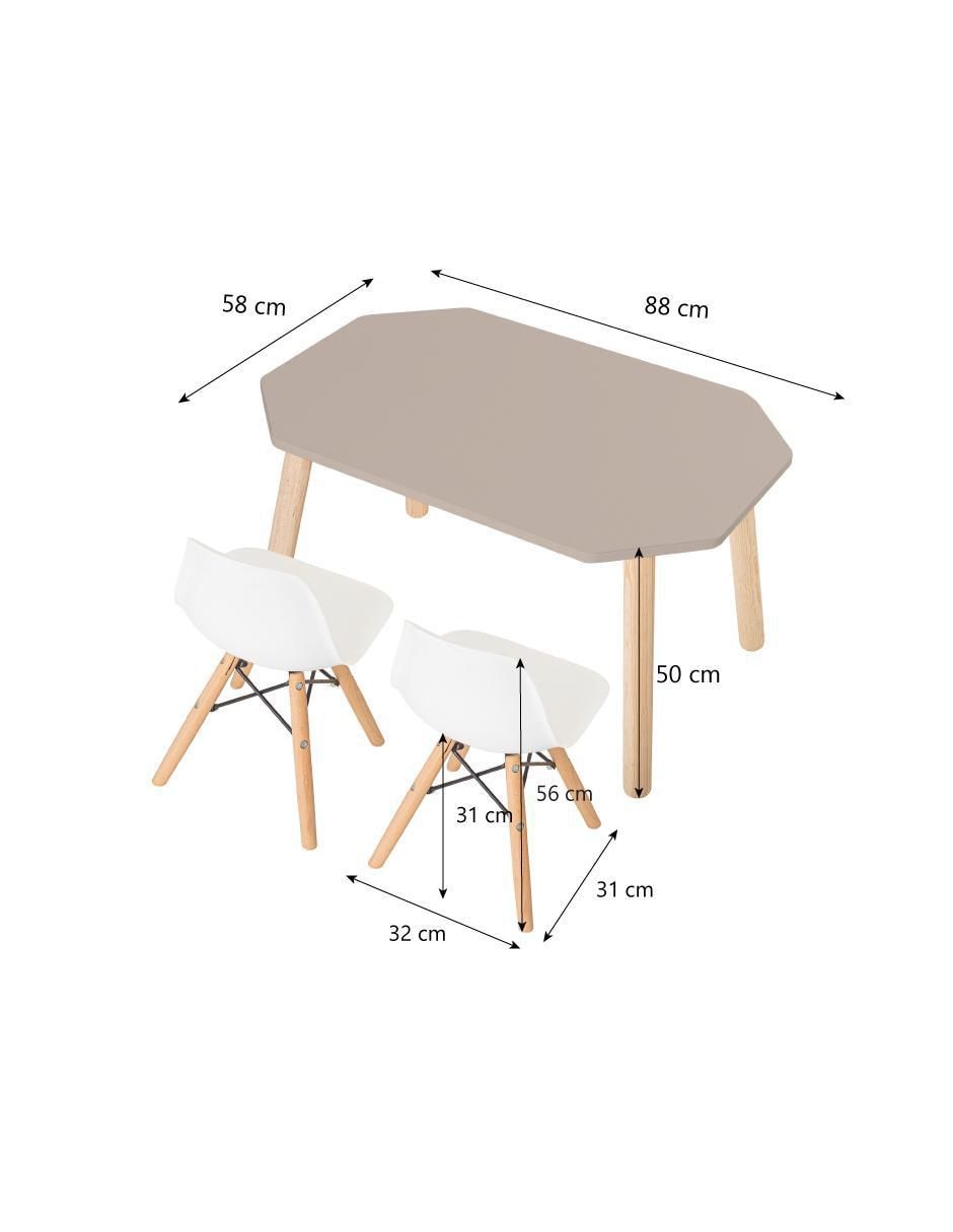 Set de mesa infantil armable Eames 5