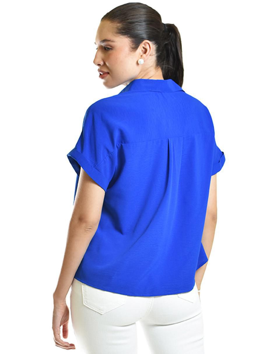 Blusa camisera manga corta para mujer 7