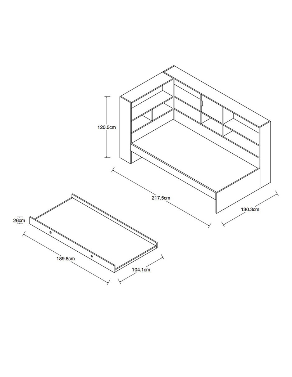 Litera Stella de MDF individual Litera Stella de MDF individual