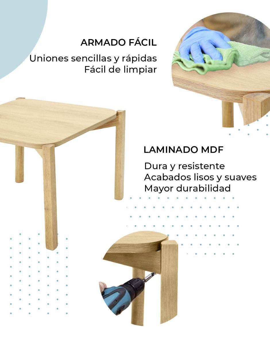Mesa lateral armable palu cuadrada 4